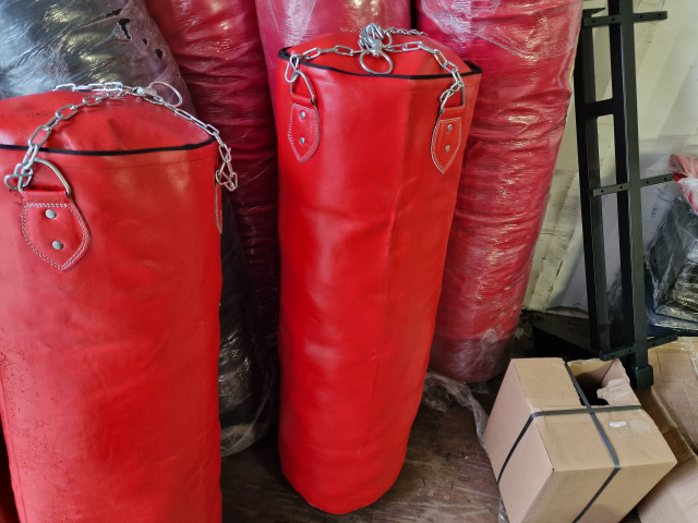 Boksa maiss āda 120/40 ar gumiju