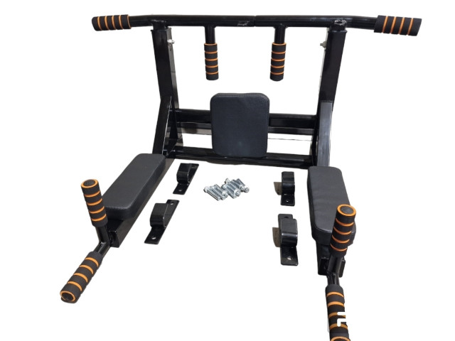 Universālais trenažieris-pievilkšanas stienis+līdztekas/press(saliekams)