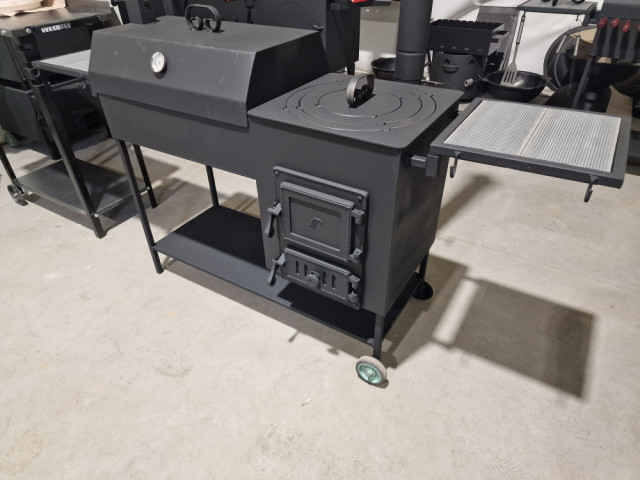 Комплект печь/гриль/коптильня квадратный D40 см