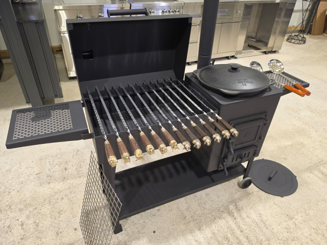 Комплект печь/гриль/коптильня квадратный D40 см