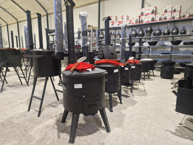 Krāsns komplekts ar kazanu, dažādi izmēri