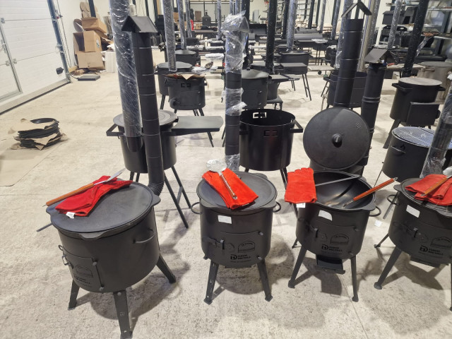 Krāsns komplekts ar kazanu, dažādi izmēri