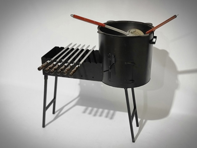 Krāsns-grils komplekts divi vienā ar noņemamām kājām D40 - 2mm, 3mm