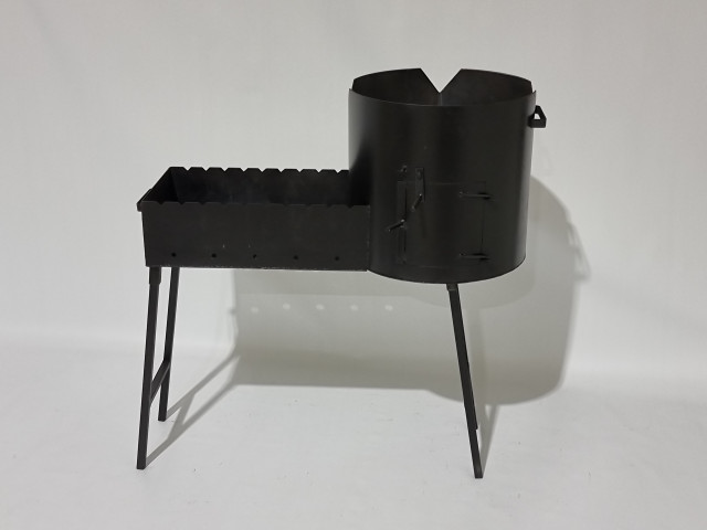 Krāsns-grils komplekts divi vienā ar noņemamām kājām D40 - 2mm, 3mm