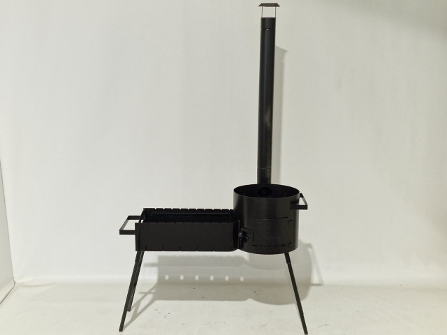 Печь-гриль 2в1 со сьемными ножками и трубой D40см - 2мм, 3мм