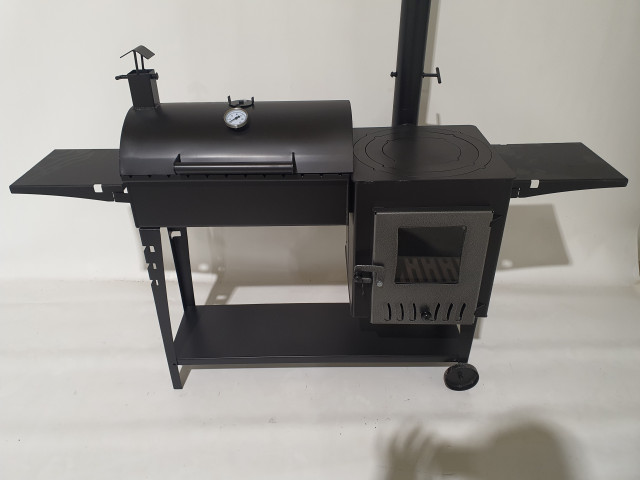 Krāsns/grils/kupinātava komplekts ar stikla durvīm D40cm - 3mm, 4mm