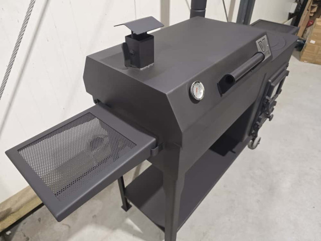 Krāsns/grils/kūpinātava komplekts kvadrāts ar čuguna/stikla durvīm D40 cm