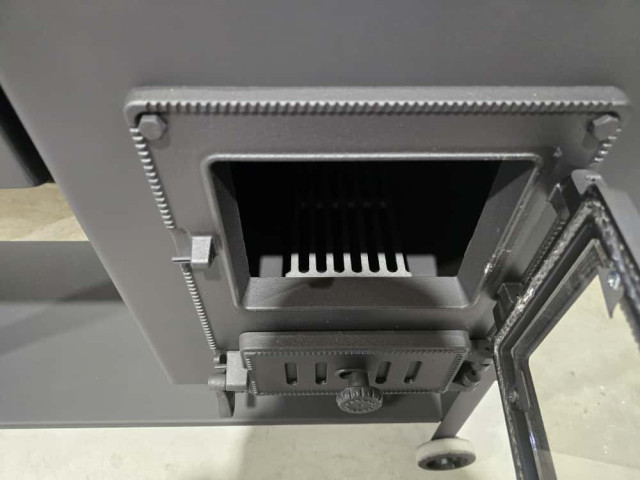 Комплект печь/гриль/коптильня квадратный с чугунной/стеклянной дверцей D40 см