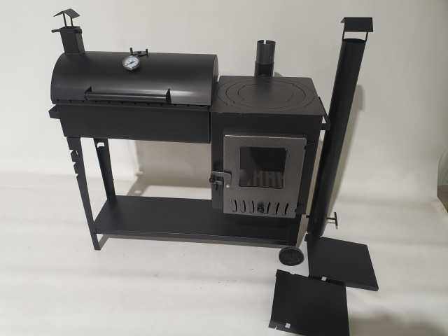 Krāsns/grils/kupinātava komplekts ar stikla durvīm D45cm - 3mm, 4mm