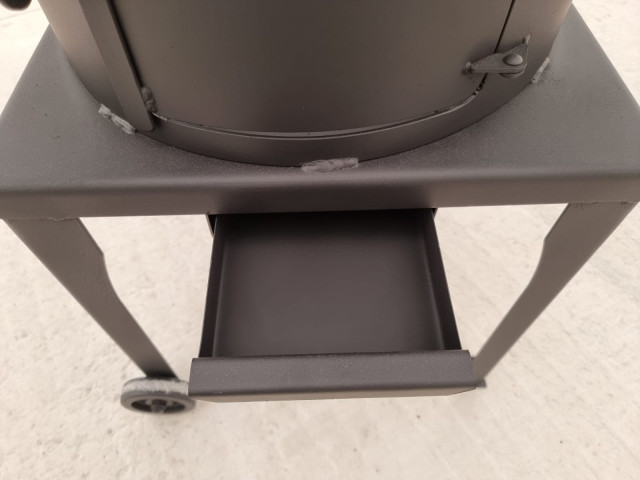 Печь с полками и трубой, круглая 3мм - D36, D40, D45, D50