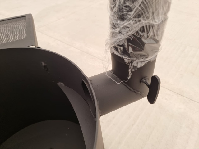 Печь с полками и трубой, круглая 3мм - D36, D40, D45, D50