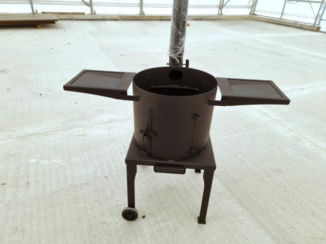 Печь с полками и трубой, круглая 3мм - D36, D40, D45, D50