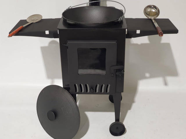 Krāsns kvadrāta ar stikla durvīm D45cm - 3mm, 4mm