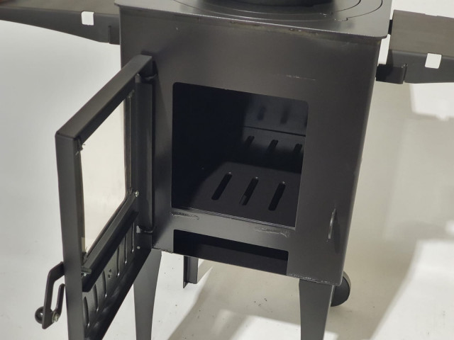 Krāsns kvadrāta ar stikla durvīm D45cm - 3mm, 4mm