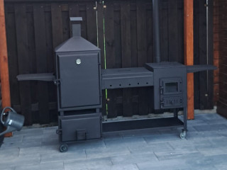 BIG Krāsns/grils/kūpinātava 3in1 ar čuguna durvīm