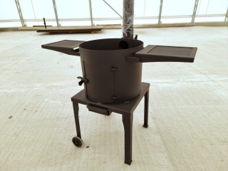 Печь с полками и трубой, круглая 4мм - D36, D40, D45, D50