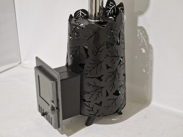 Pirts krāsns "Bērzu lapa" ar slēptiem akemņiem